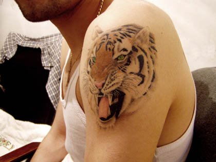 Фото и  значения татуировки Тигр. X_2e95b99c